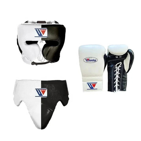 Winning Boxing Kit - Gloves , Head Guard, Groin Guard - Premium Boxing Sets