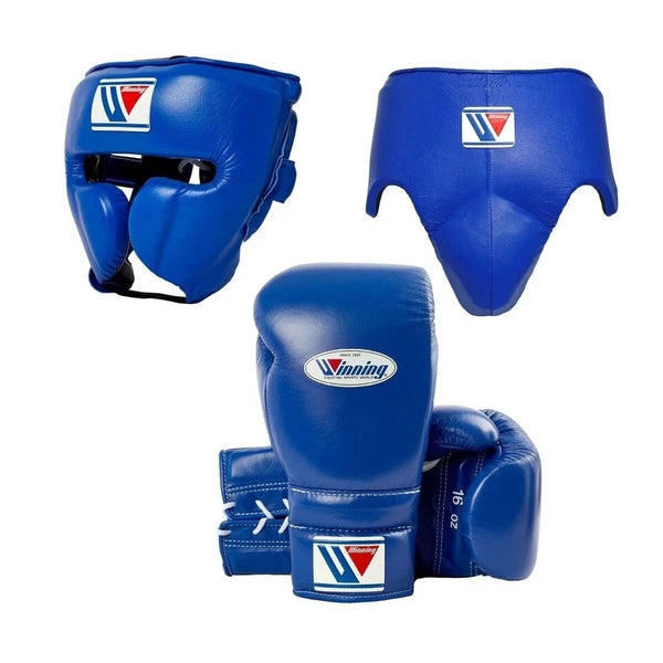 Winning Boxing Kit - Gloves , Head Guard, Groin Guard - Premium Boxing Sets