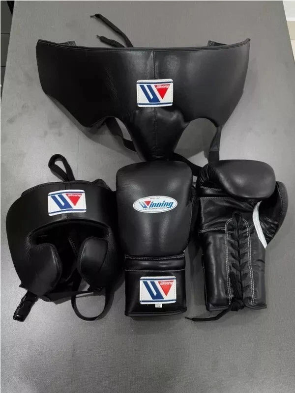 Winning Boxing Kit - Gloves , Head Guard, Groin Guard - Premium Boxing Sets